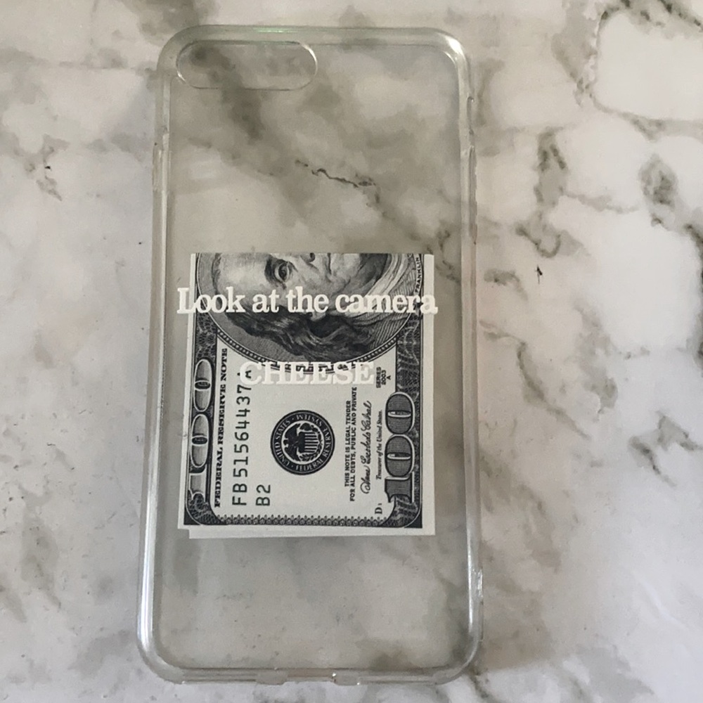 iPhone 8 Plus clear money case